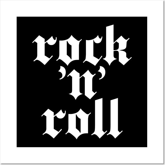 rock n roll logo Wall Art by lkn